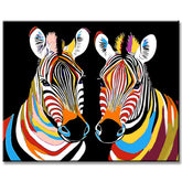 Paint by Numbers Zebras Colored
